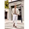 imageCOOFANDY Mens Knit Polos Long Sleeve Casual Sweater Polos V Neck Collared Sweater Golf Polo Sweaters and PulloversKhaki