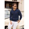 imageCOOFANDY Mens Knit Polos Long Sleeve Casual Sweater Polos V Neck Collared Sweater Golf Polo Sweaters and PulloversNavy Blue