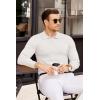 imageCOOFANDY Mens Knit Polos Long Sleeve Casual Sweater Polos V Neck Collared Sweater Golf Polo Sweaters and PulloversWhite