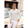 imageCOOFANDY Mens Knit Polos Long Sleeve Casual Sweater Polos V Neck Collared Sweater Golf Polo Sweaters and PulloversWhite