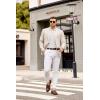 imageCOOFANDY Mens Knit Polos Long Sleeve Casual Sweater Polos V Neck Collared Sweater Golf Polo Sweaters and PulloversWhite
