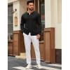 imageCOOFANDY Mens Knit Pullover Sweater Long Sleeve Casual Sweater Open Front Ribbed SweaterBlack