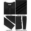 imageCOOFANDY Mens Knit Pullover Sweater Long Sleeve Casual Sweater Open Front Ribbed SweaterBlack