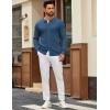 imageCOOFANDY Mens Knit Pullover Sweater Long Sleeve Casual Sweater Open Front Ribbed SweaterBlue