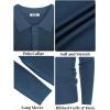 imageCOOFANDY Mens Knit Pullover Sweater Long Sleeve Casual Sweater Open Front Ribbed SweaterBlue