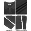 imageCOOFANDY Mens Knit Pullover Sweater Long Sleeve Casual Sweater Open Front Ribbed SweaterDark Gray