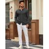 imageCOOFANDY Mens Knit Pullover Sweater Long Sleeve Casual Sweater Open Front Ribbed SweaterDark Gray