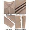 imageCOOFANDY Mens Knit Pullover Sweater Long Sleeve Casual Sweater Open Front Ribbed SweaterDark Khaki