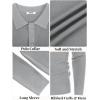 imageCOOFANDY Mens Knit Pullover Sweater Long Sleeve Casual Sweater Open Front Ribbed SweaterLight Gray