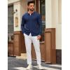 imageCOOFANDY Mens Knit Pullover Sweater Long Sleeve Casual Sweater Open Front Ribbed SweaterNavy Blue