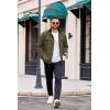 imageCOOFANDY Mens Lightweight Bomber Jackets Stand Collar Windbreaker Softshell Jacket Zip Up Coat for Fall OutdoorArmy Green