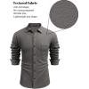 imageCOOFANDY Mens Lightweight Shirt Shacket Long Sleeve Textured Button Down Shirts Casual JacketDark Grey