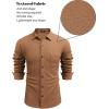 imageCOOFANDY Mens Lightweight Shirt Shacket Long Sleeve Textured Button Down Shirts Casual JacketLight Brown