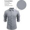 imageCOOFANDY Mens Lightweight Shirt Shacket Long Sleeve Textured Button Down Shirts Casual JacketLight Grey