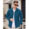 imageCOOFANDY Mens Long Sleeve Button Down Shirt Casual Lightweight Shacket Spring Fall Shirt Jacket Overshirt with PocketsDark Blue