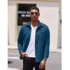 imageCOOFANDY Mens Long Sleeve Button Down Shirt Casual Lightweight Shacket Spring Fall Shirt Jacket Overshirt with PocketsDark Blue