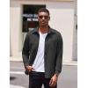imageCOOFANDY Mens Long Sleeve Button Down Shirt Casual Lightweight Shacket Spring Fall Shirt Jacket Overshirt with PocketsDark Grey
