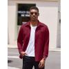 imageCOOFANDY Mens Long Sleeve Button Down Shirt Casual Lightweight Shacket Spring Fall Shirt Jacket Overshirt with PocketsDark Red