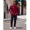 imageCOOFANDY Mens Long Sleeve Button Down Shirt Casual Lightweight Shacket Spring Fall Shirt Jacket Overshirt with PocketsDark Red
