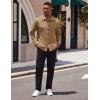 imageCOOFANDY Mens Long Sleeve Button Down Shirt Casual Lightweight Shacket Spring Fall Shirt Jacket Overshirt with PocketsKhaki