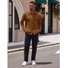 imageCOOFANDY Mens Long Sleeve Button Down Shirt Casual Lightweight Shacket Spring Fall Shirt Jacket Overshirt with PocketsLight Brown