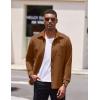 imageCOOFANDY Mens Long Sleeve Button Down Shirt Casual Lightweight Shacket Spring Fall Shirt Jacket Overshirt with PocketsLight Brown