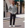 imageCOOFANDY Mens Long Sleeve Button Down Shirt Casual Lightweight Shacket Spring Fall Shirt Jacket Overshirt with PocketsLight Grey