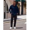 imageCOOFANDY Mens Long Sleeve Button Down Shirt Casual Lightweight Shacket Spring Fall Shirt Jacket Overshirt with PocketsNavy Blue
