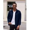 imageCOOFANDY Mens Long Sleeve Button Down Shirt Casual Lightweight Shacket Spring Fall Shirt Jacket Overshirt with PocketsNavy Blue