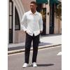 imageCOOFANDY Mens Long Sleeve Button Down Shirt Casual Lightweight Shacket Spring Fall Shirt Jacket Overshirt with PocketsWhite