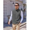 imageCOOFANDY Mens Minimalist Fleece Vest Casual Sleeveless Jacket Lightweight Outerwear Vests for City Layers Heather GreyL