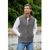imageCOOFANDY Mens Minimalist Fleece Vest Casual Sleeveless Jacket Lightweight Outerwear Vests for City Layers Heather GreyL