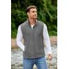 imageCOOFANDY Mens Minimalist Fleece Vest Casual Sleeveless Jacket Lightweight Outerwear Vests for City Layers Heather GreyL