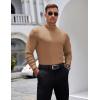 imageCOOFANDY Mens Mock Turtleneck Long Sleeve Shirts Basic Thermal Turtle Neck Undershirt Lightweight Pullover Sweaters TopLight Brown