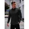 imageCOOFANDY Mens Mock Turtleneck Long Sleeve Shirts Basic Thermal Turtle Neck Undershirt Lightweight Pullover Sweaters TopTwo Pack  BlackBlack