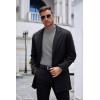 imageCOOFANDY Mens Mock Turtleneck Long Sleeve Shirts Basic Thermal Turtle Neck Undershirt Lightweight Pullover Sweaters TopTwo Pack  BlackLight Grey