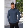 imageCOOFANDY Mens Mock Turtleneck Long Sleeve Shirts Basic Thermal Turtle Neck Undershirt Lightweight Pullover Sweaters TopTwo Pack  BlackNavy Blue