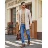 imageCOOFANDY Mens Mock Turtleneck Ribbed Knit Pullover Sweater Casual Lightweight Slim fit Dress SweaterBeige