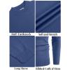 imageCOOFANDY Mens Mock Turtleneck Ribbed Knit Pullover Sweater Casual Lightweight Slim fit Dress SweaterDenim Blue