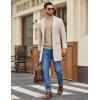 imageCOOFANDY Mens Mock Turtleneck Ribbed Knit Pullover Sweater Casual Lightweight Slim fit Dress SweaterLight Khaki