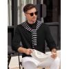 imageCOOFANDY Mens Mock Turtleneck Sweater Long Sleeve Knitted Slim Fit Casual Half Neck Pullover SweatersBlack
