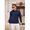 imageCOOFANDY Mens Mock Turtleneck Sweater Long Sleeve Knitted Slim Fit Casual Half Neck Pullover SweatersBlue Purple