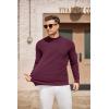 imageCOOFANDY Mens Mock Turtleneck Sweater Long Sleeve Knitted Slim Fit Casual Half Neck Pullover SweatersDark Red