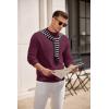 imageCOOFANDY Mens Mock Turtleneck Sweater Long Sleeve Knitted Slim Fit Casual Half Neck Pullover SweatersDark Red