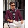 imageCOOFANDY Mens Mock Turtleneck Sweater Long Sleeve Knitted Slim Fit Casual Half Neck Pullover SweatersDark Red