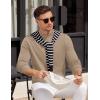 imageCOOFANDY Mens Mock Turtleneck Sweater Long Sleeve Knitted Slim Fit Casual Half Neck Pullover SweatersKhaki
