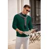 imageCOOFANDY Mens Mock Turtleneck Sweater Long Sleeve Knitted Slim Fit Casual Half Neck Pullover SweatersLake Green