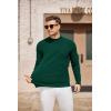 imageCOOFANDY Mens Mock Turtleneck Sweater Long Sleeve Knitted Slim Fit Casual Half Neck Pullover SweatersLake Green