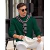 imageCOOFANDY Mens Mock Turtleneck Sweater Long Sleeve Knitted Slim Fit Casual Half Neck Pullover SweatersLake Green
