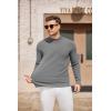 imageCOOFANDY Mens Mock Turtleneck Sweater Long Sleeve Knitted Slim Fit Casual Half Neck Pullover SweatersMiddle Grey